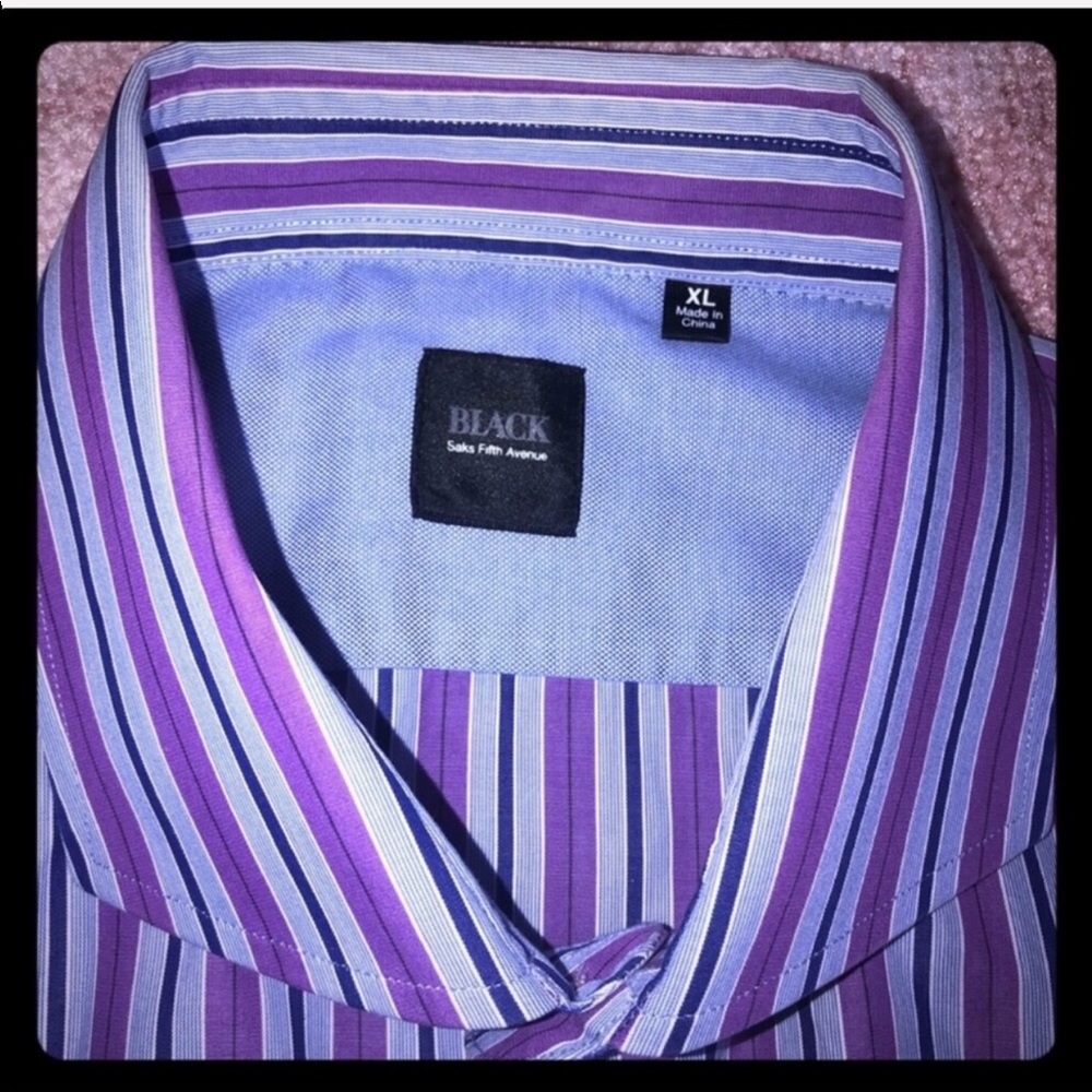 Saks fifth Ave Black Label Dress Shirt - Picture 3 of 9